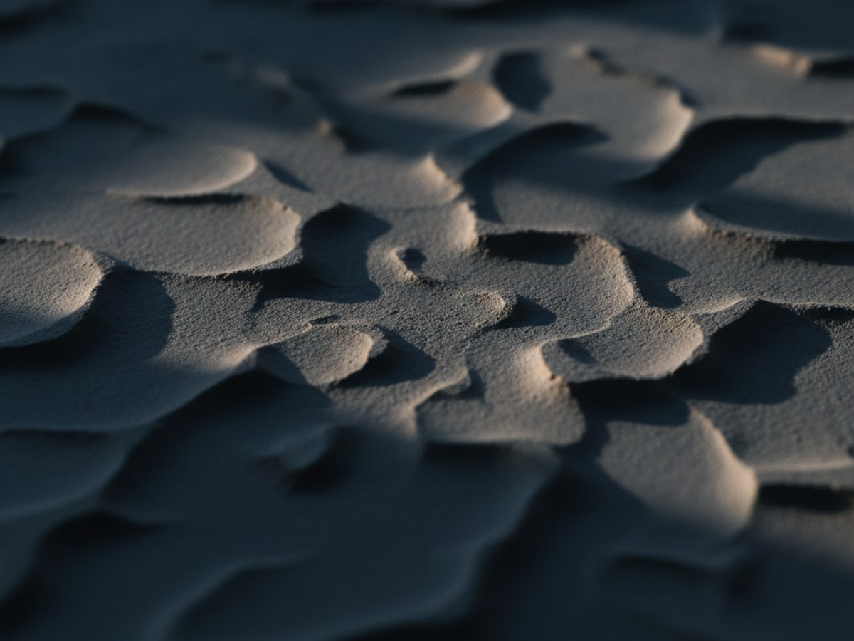 A large territory divided into irregular regions by raised ridges